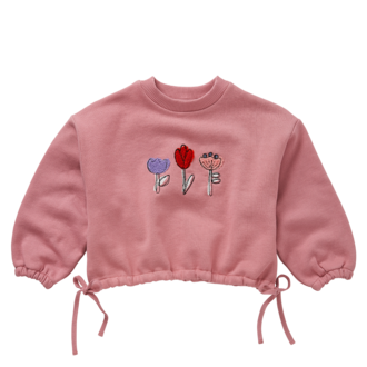 Sproet & Sprout Sproet & Sprout Boxy sweatshirt girls bows Painters blush