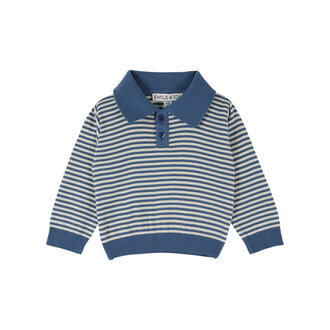 Emile et Ida Emile Et Ida sweat polo molleton raye rayure ocean baby