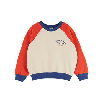 Emile et Ida Emile Et Ida sweat colorblock imprime tricolore