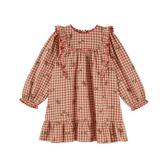 Emile et Ida Emile Et Ida robe vichy volant/broderie vichy broderie