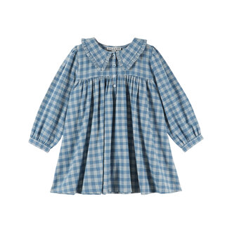 Emile et Ida Emile Et Ida robe ample col volant carreaux celestine baby
