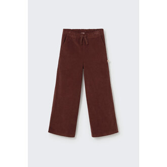 Cozmo Cozmo soft touch corduroy wide leg pants chocolate