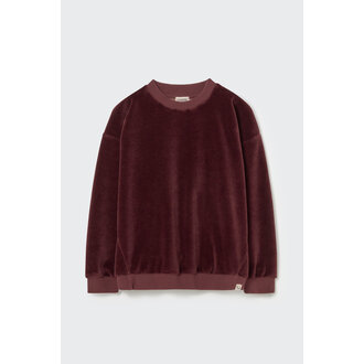 Cozmo Cozmo velour knit sweatshirt chocolate