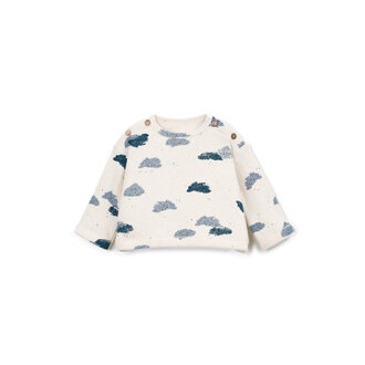 Play Up Play Up printed jersey sweater clouds detail