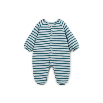 Play Up Play Up striped flamé jersey jumpsuit cyanotype