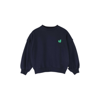 Jenest Jenest balloon sweater navy blue