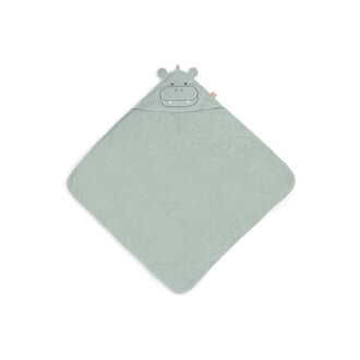 Jollein Jollein Badcape Badstof 75x75cm Hippo Happy