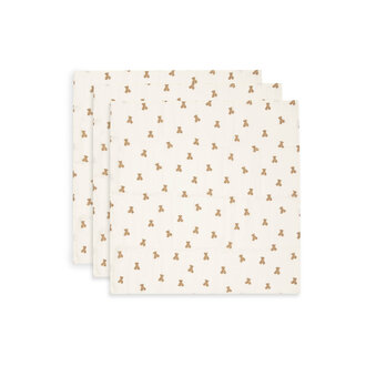 Jollein Jollein Hydrofiele Doek Small 70x70cm Mini Teddy Bear (3pack)