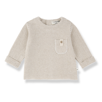 1 + in the family 1+ in the family BELFORT l.sleeve pocket t-shirt beige