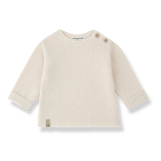 1 + in the family 1+ in the family CARCASSONNE l.sleeve t-shirt ecru