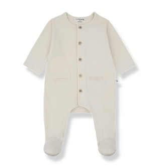 1 + in the family 1+ in the family RENNES jumpsuit w/feet ecru