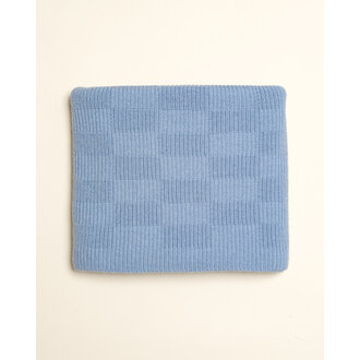 Hvid Hvid Blanket Ivy light blue