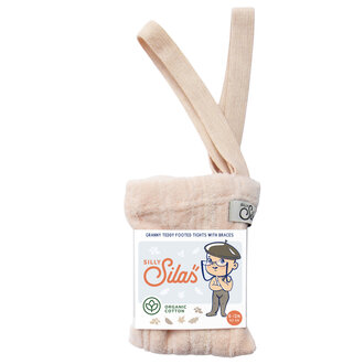 Silly Silas Silly Silas GRANNY TEDDY FOOTED cotton tights silky peach
