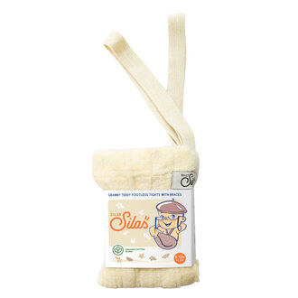 Silly Silas Silly Silas GRANNY TEDDY FOOTLESS cotton tights lemon icing