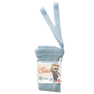 Silly Silas Silly Silas HIPPY FOOTLESS cotton tights misty blue