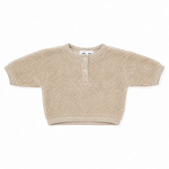 Pequeño Tocón Pequeño Tocón sweater teddy button tan