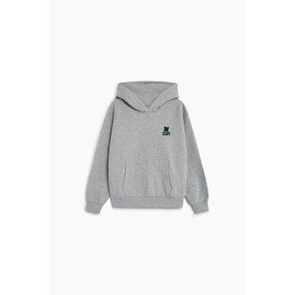 The New Society The New Society TNS Logo Hoodie Mid Grey Melange