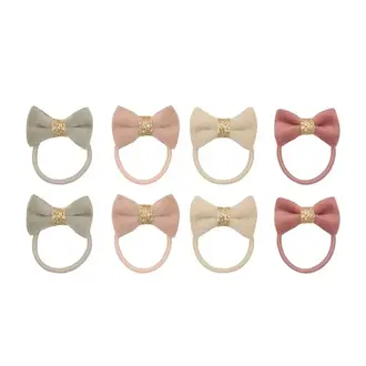 Mimi & Lula Mimi & Lula Velvet tinkerbell mini hair ties pink