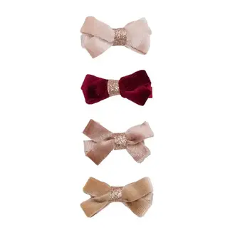 Mimi & Lula Mimi & Lula Glitter velvet bow salon hair clips
