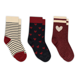 mp Denmark mp Denmark Maja socks 3-pack (99069) Karanda Red (43)