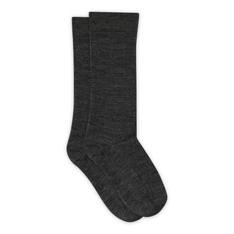 mp Denmark mp Denmark Wool rib knee socks (69017) Dark Grey Melange (497)