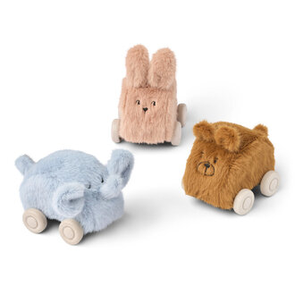Liewood Liewood Ansel Plush Car 3-pack Pale tuscany Mix