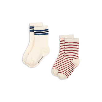 Konges Slojd Konges Slojd 2 pack act socks off white