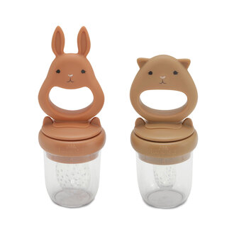 Konges Slojd Konges Slojd silicone fruit feeding pacifier almond/terracotta