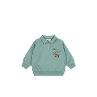 Konges Slojd Konges Slojd lou half zip polo sweatshirt granite green