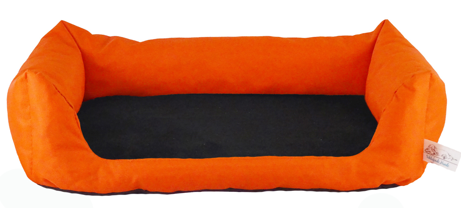 orange dog bed