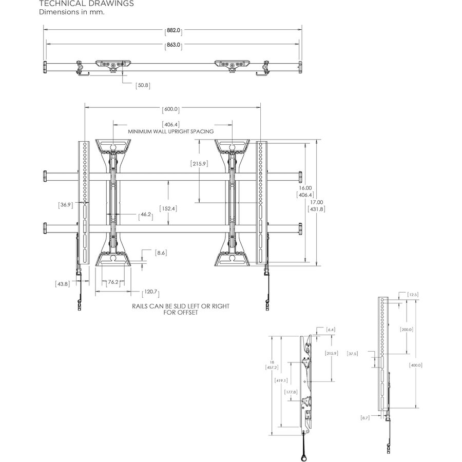 LSM1U wandbeugel 42-85inch