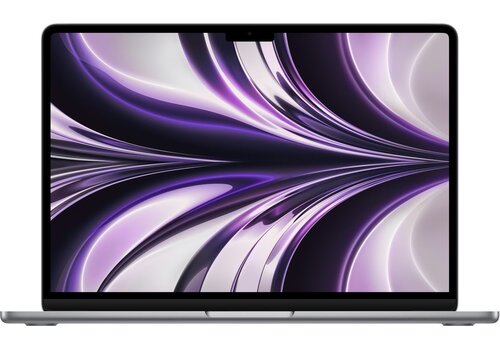  Apple MacBook Air 13.6-inch (2022) M2 8-core CPU - 8GB ram - 8-core GPU - 256GB ssd - Qwerty - Grijs - Nieuw 