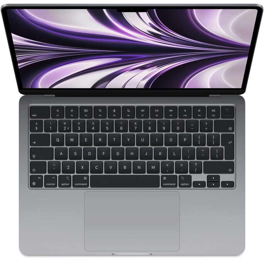 MacBook Air 13.6-inch (2022) M2 8-core CPU - 8GB ram - 8-core GPU - 256GB ssd - Qwerty - Grijs - Nieuw