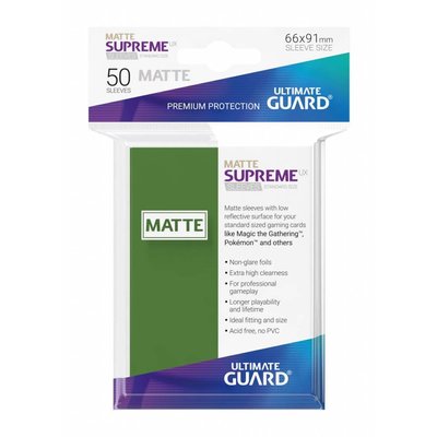 Ultimate Guard Supreme UX Sleeves Standard Size Matte Green (50)