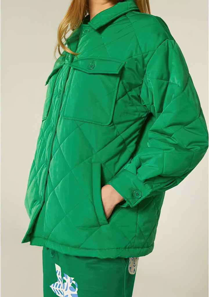 Compañía Fantástica Emerald Quilted Jacket