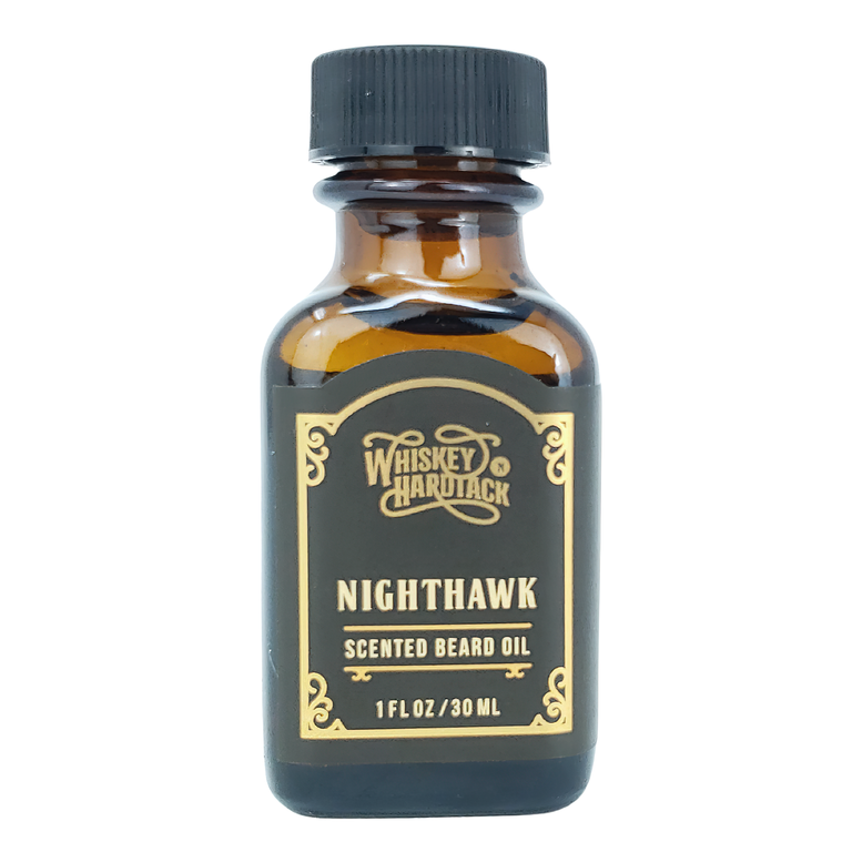 Whiskey 'N Hardtack ♣ Nighthawk - Leather & Tobacco Scented Premium Beard Oil
