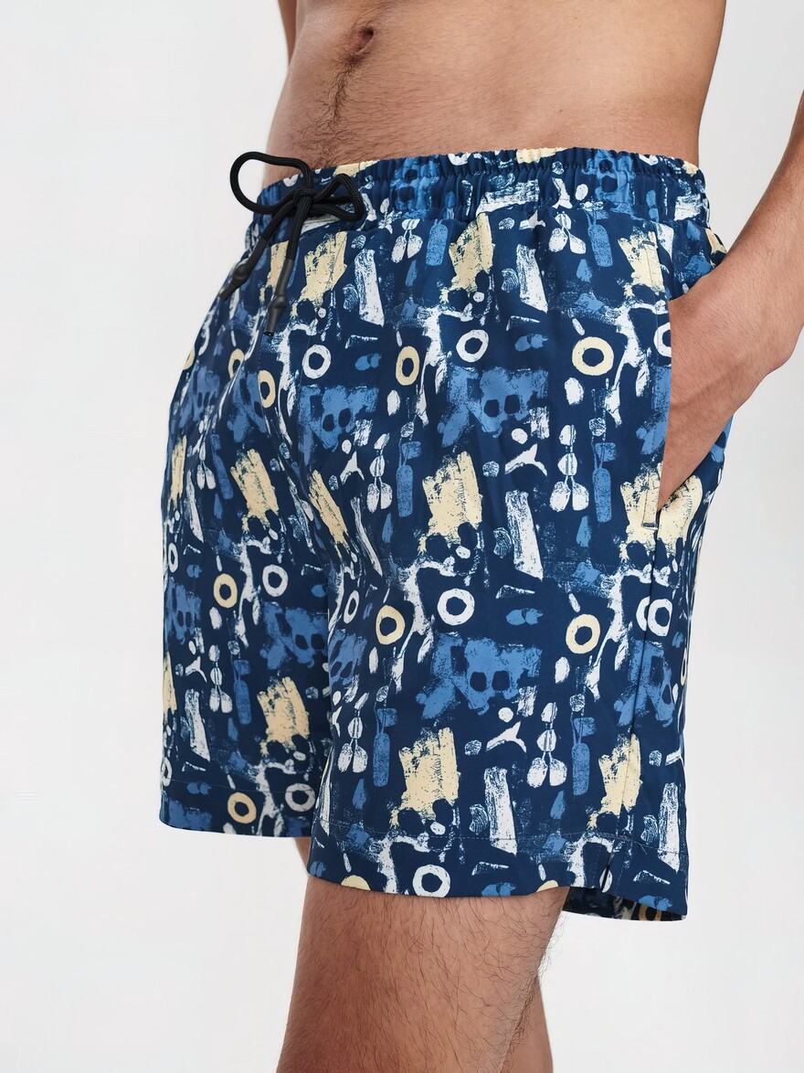 Akshark Cornet Blue Spatter Swimshorts