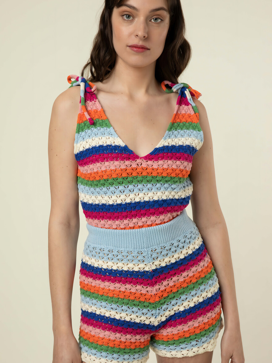 Kira Woodstock Ways Crochet Shorts