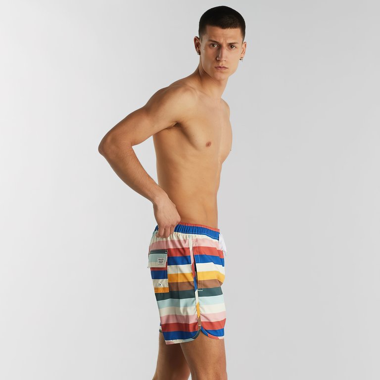 Dedicated ♣ Sandhamn Multi Stripes Swim Shorts
