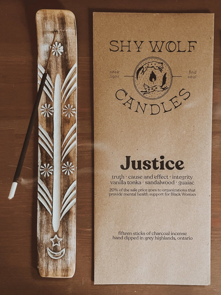 Shy Wolf Candles ♣ Tarot Wierook Stokjes JUSTICE