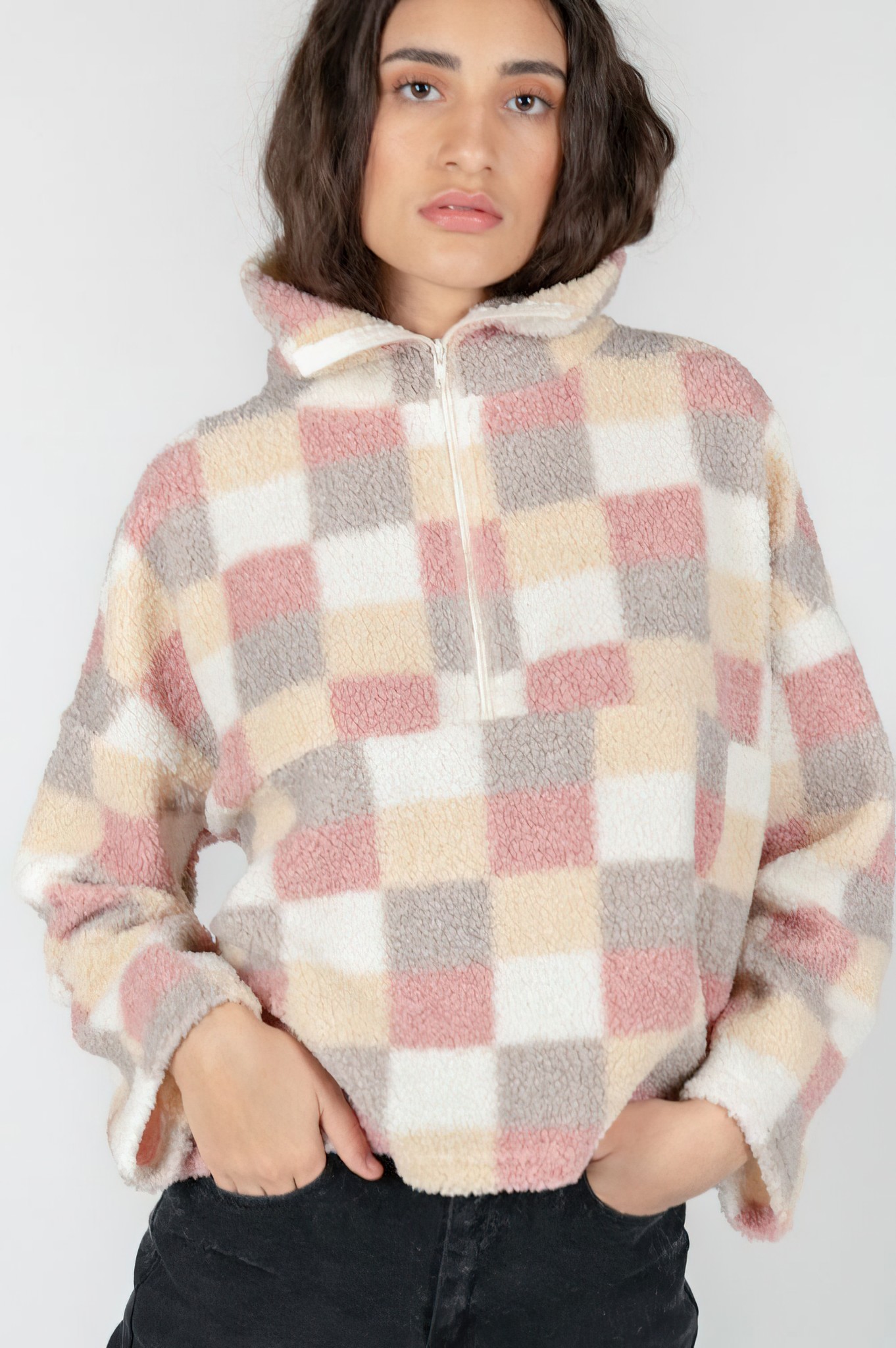 Bugs Bunny Checkered Fleece Sweater-2