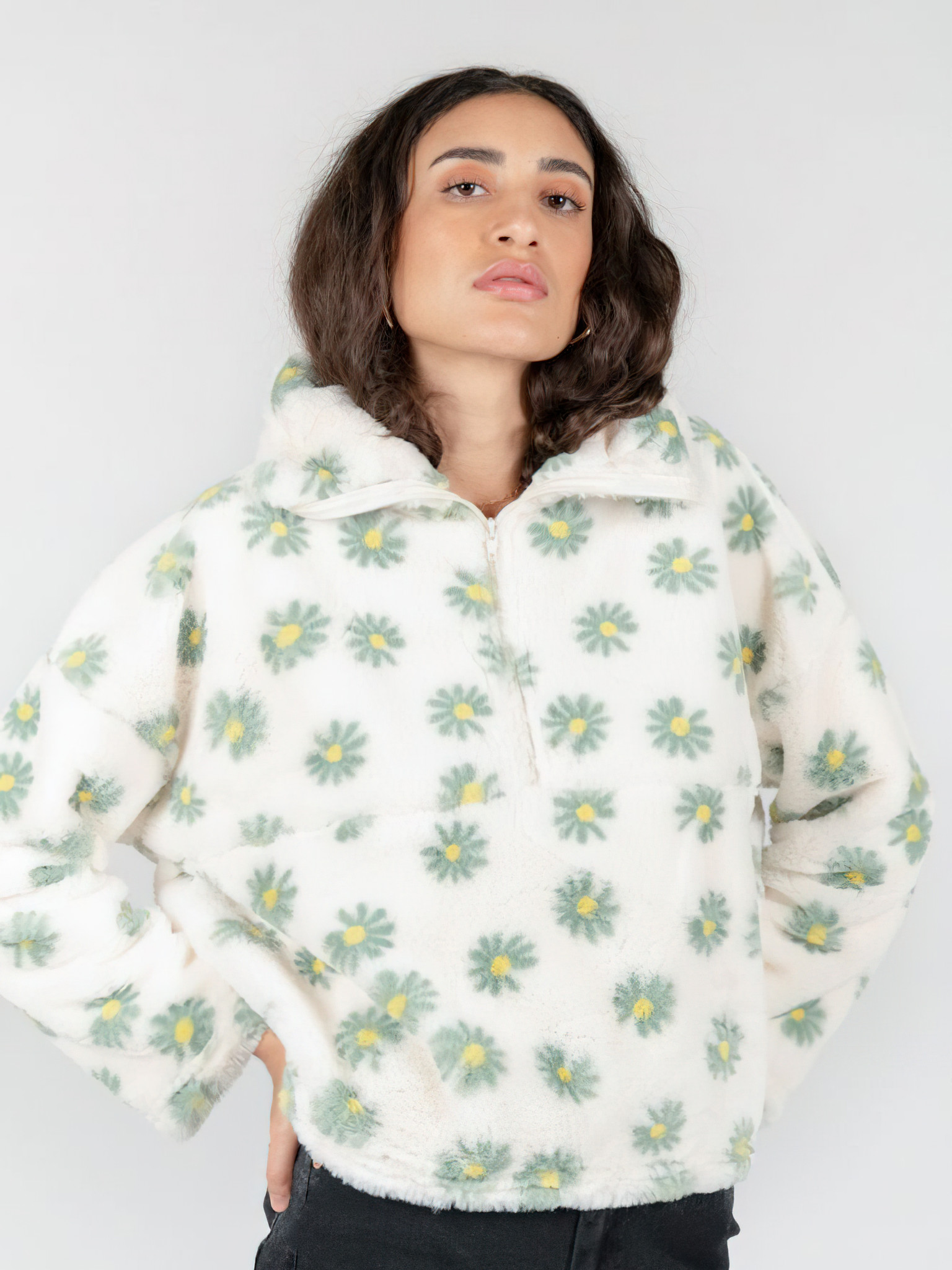Flower Rocket Power Fleece Sweater 