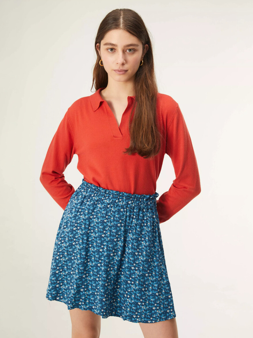 Indigo clearance flower skirt