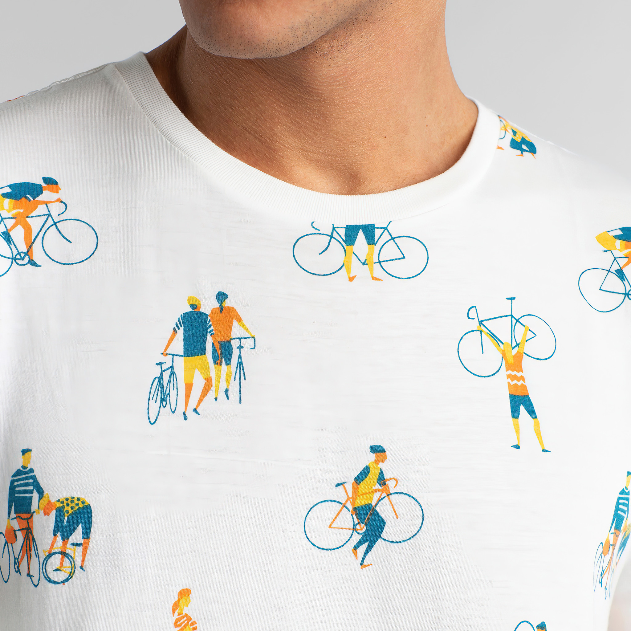 ♣ Stockholm Bike People Off-White Tee-4