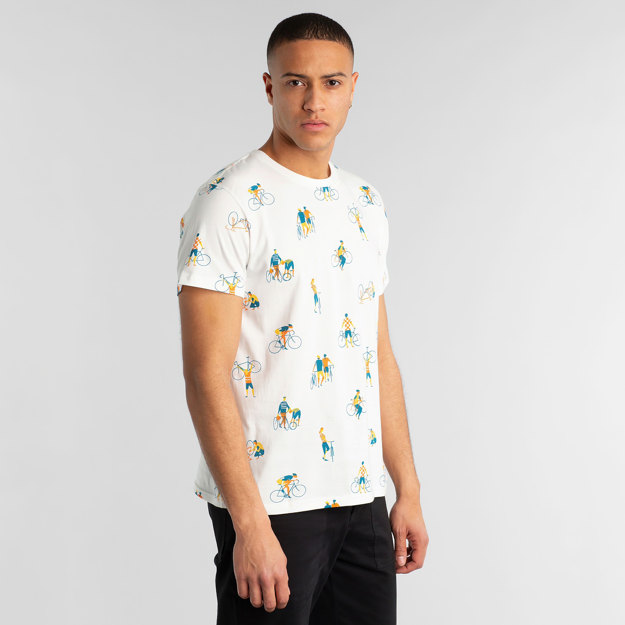 ♣ Stockholm Bike People Off-White Tee-2