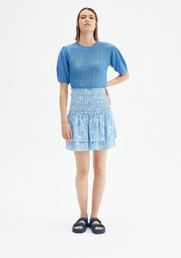 Compañía Fantástica Peep Hole Crochet Blue Shirt