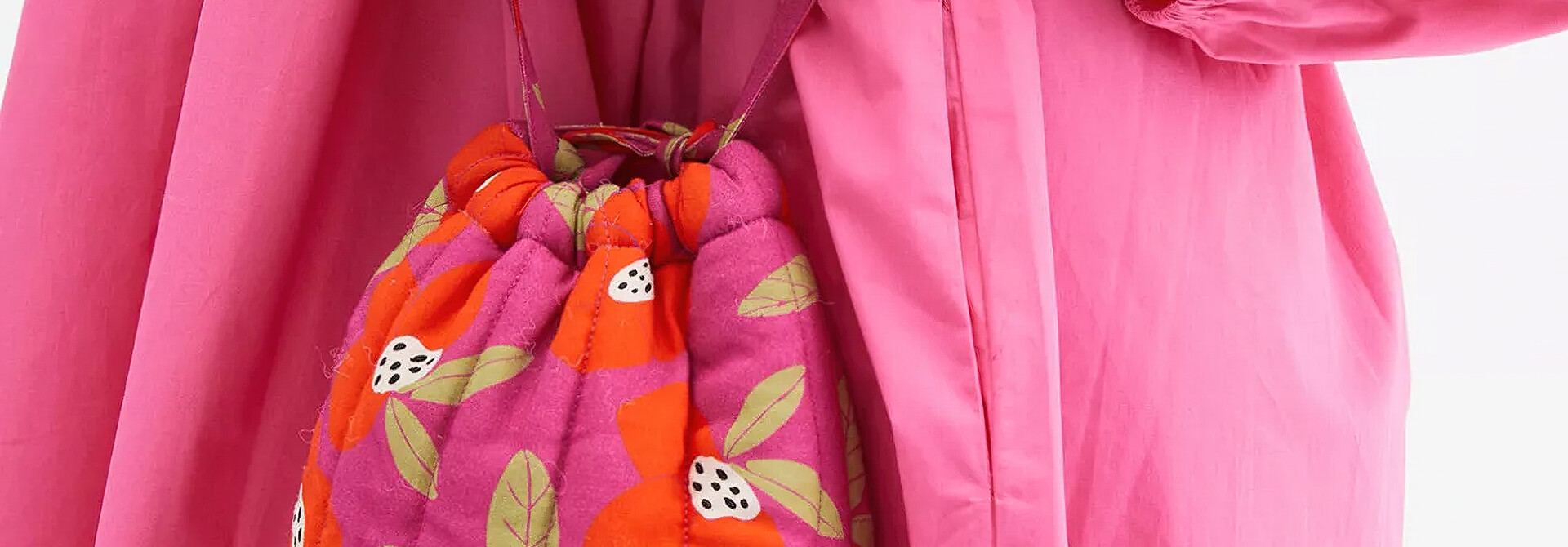 ♣ Drawstring Flower Pouch DRAGON FRUIT