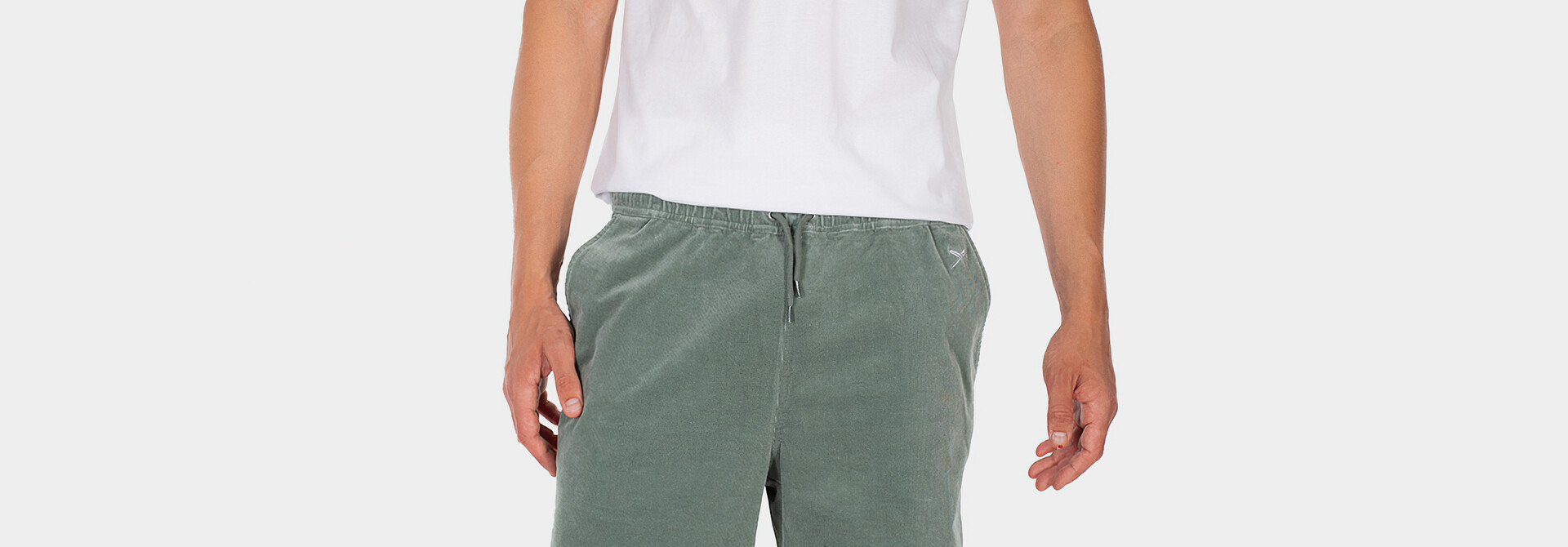 ♣ Corvin Corduroy Mintgrey Shorts