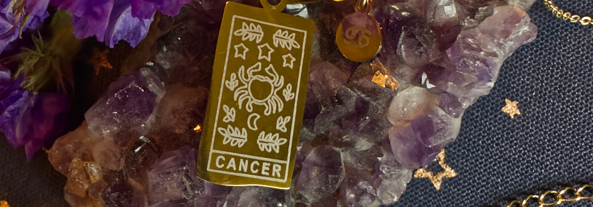 Zodiac Necklace CANCER - Gold