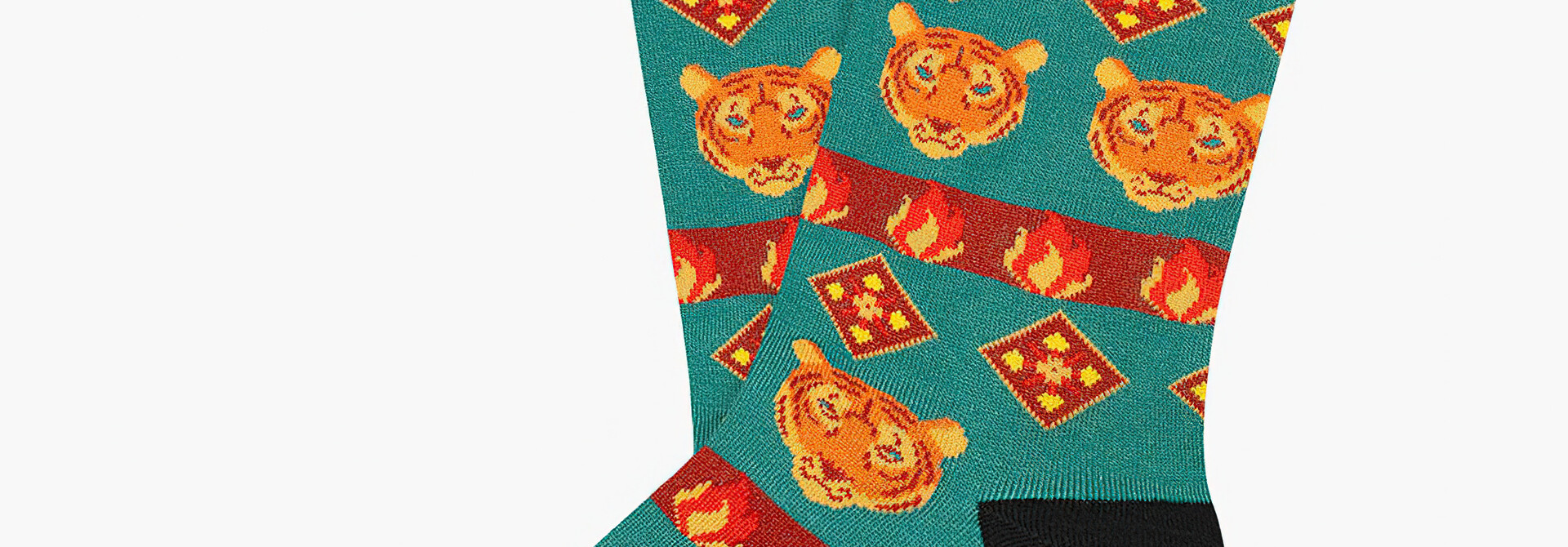 ♣ Flaming Tiger Socks